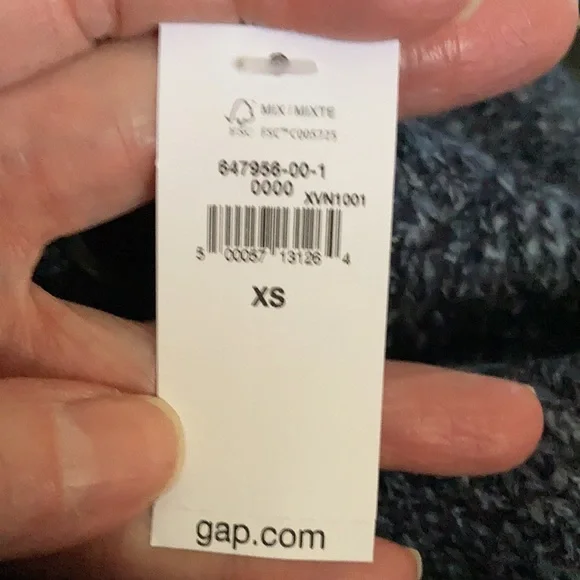 Gap NWT LS Seed Stitch Cardigan Navy Size XS - Picture 7 of 7